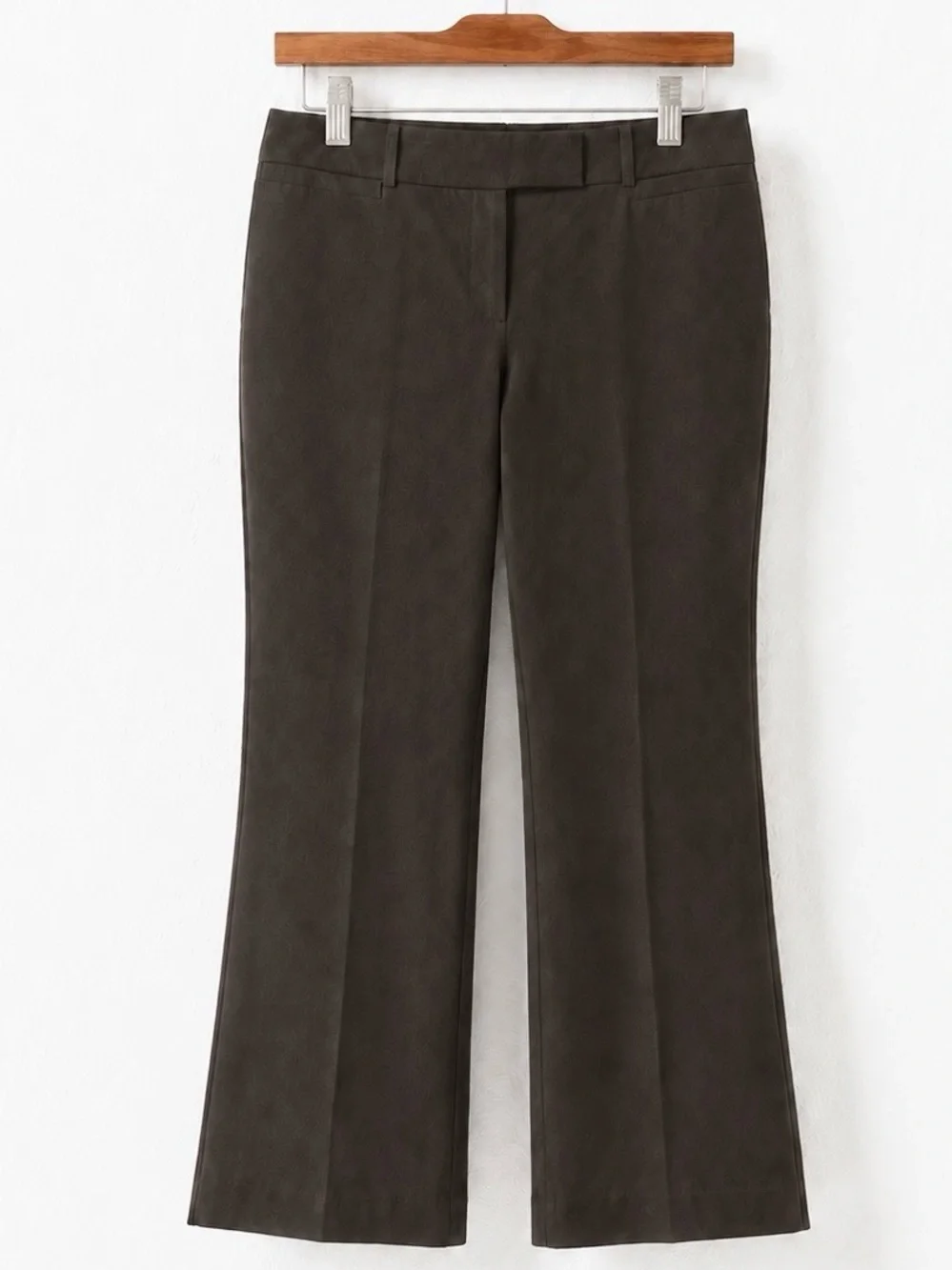 NWT ANN TAYLOR SIGNATURE Boot Leg Pants in Business Casual Brown TROUSERS SZ 12